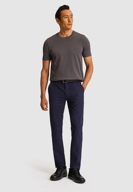 Lacivert Slim Fit Kanvas Pantolon