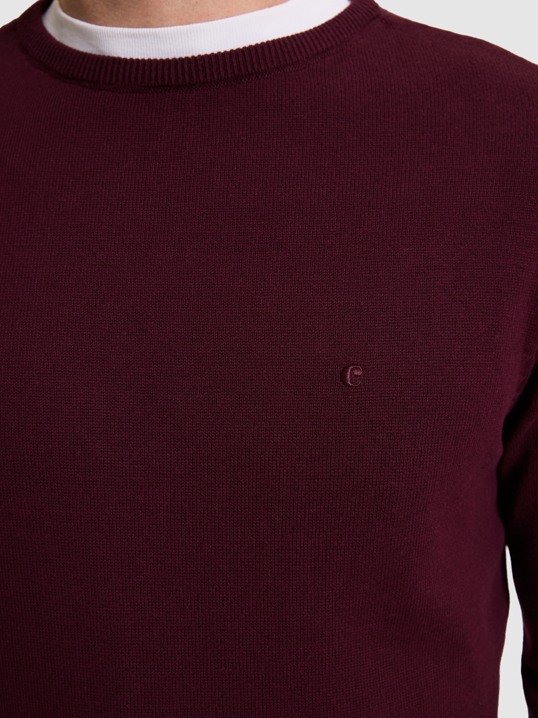 Bordo Slim Fit Basic Kazak - 50257379033
