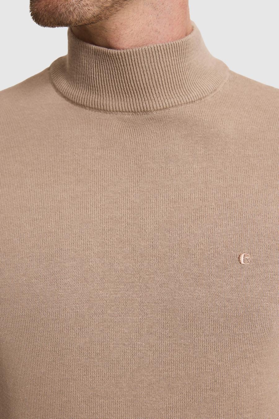 Camel Slim Fit Basic Kazak - 50257392043