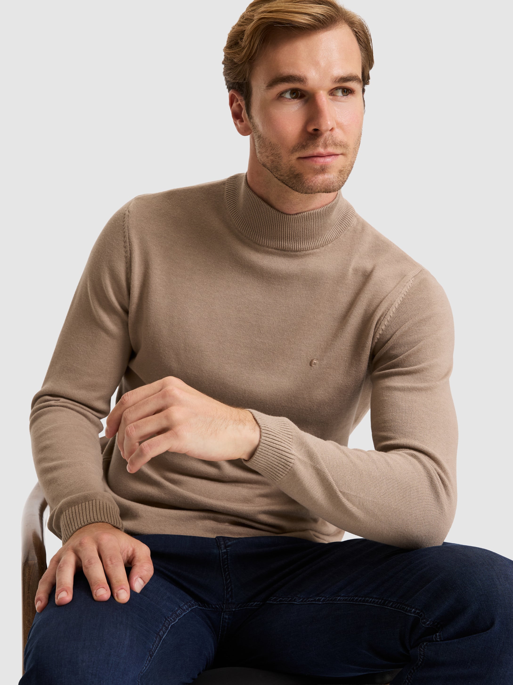 Camel Slim Fit Basic Kazak