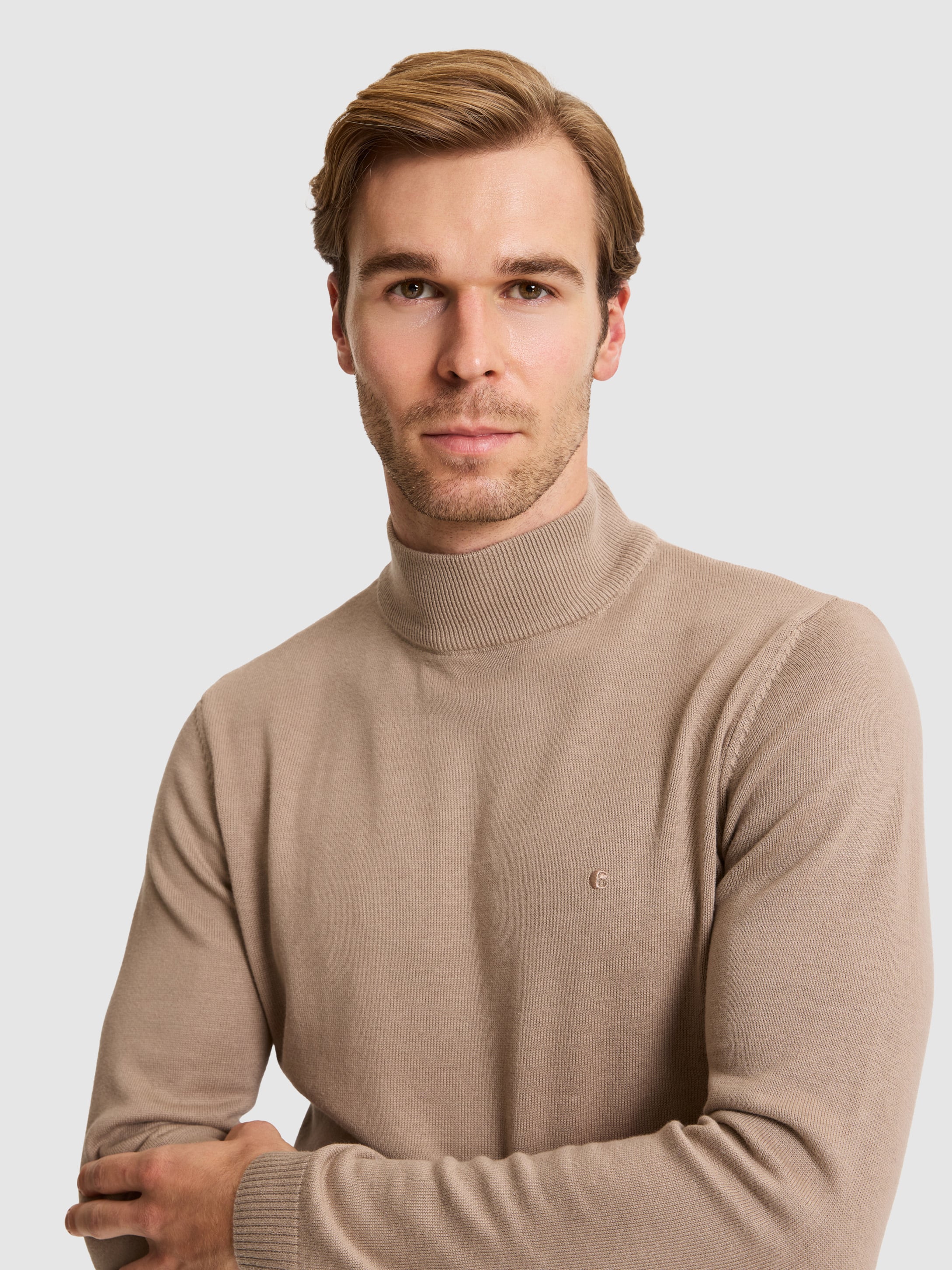 Camel Slim Fit Basic Kazak - 50257392043