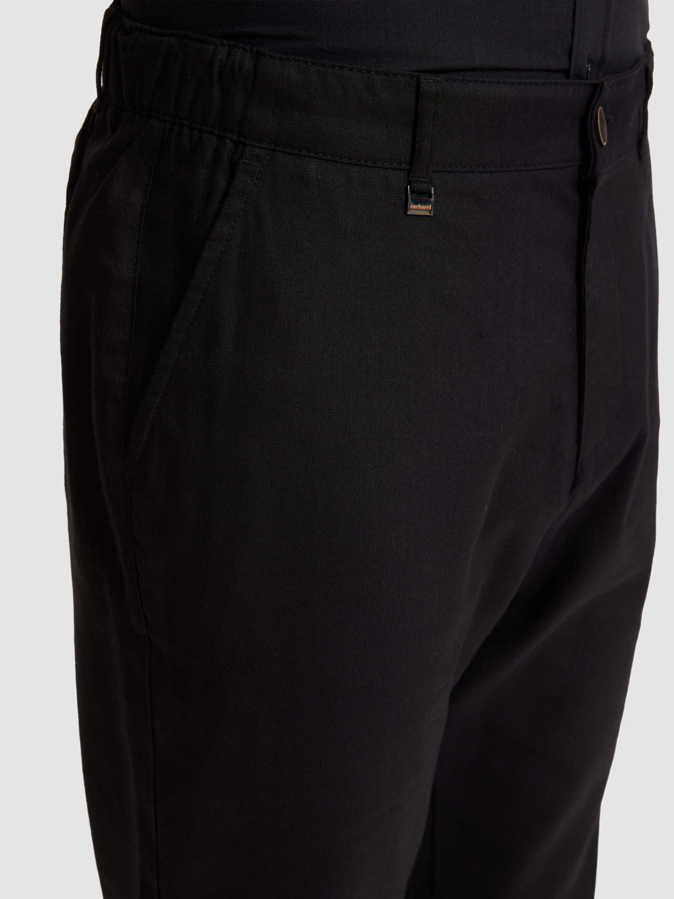 Siyah Carrot Fit Kanvas Pantolon - 50306386097