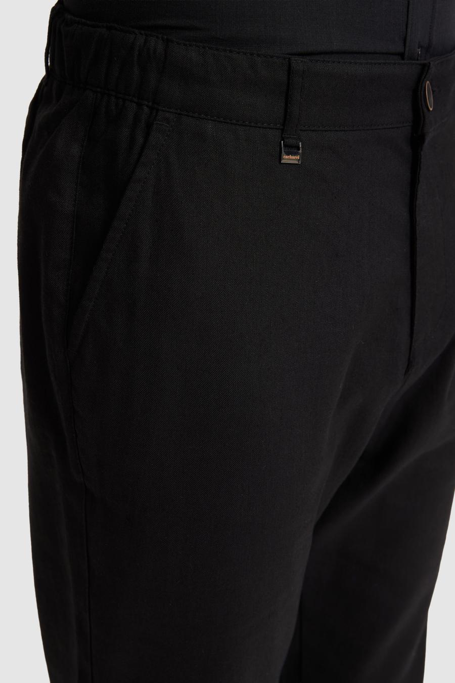 Siyah Carrot Fit Kanvas Pantolon - 50306386097