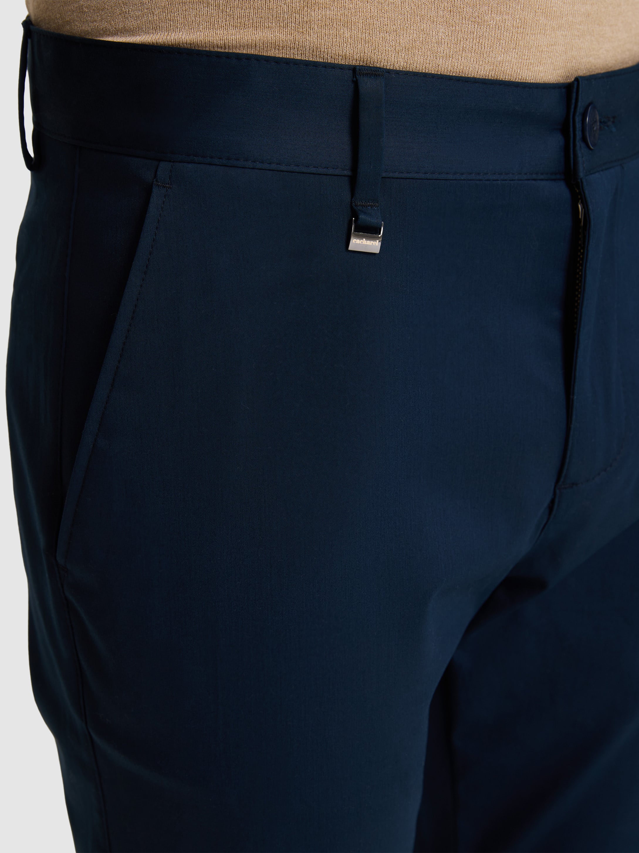 Lacivert Slim Fit Kanvas Pantolon