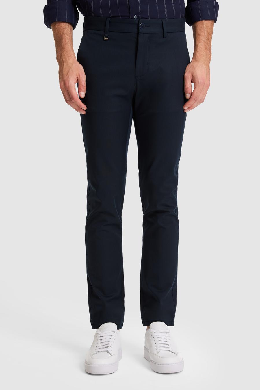 Lacivert Slim Fit Kanvas Pantolon - 50324260098