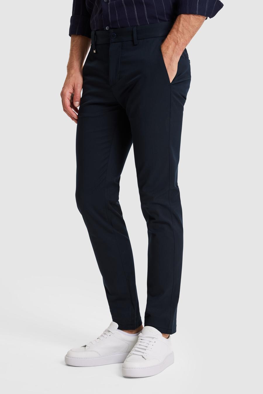 Lacivert Slim Fit Kanvas Pantolon - 50324260098