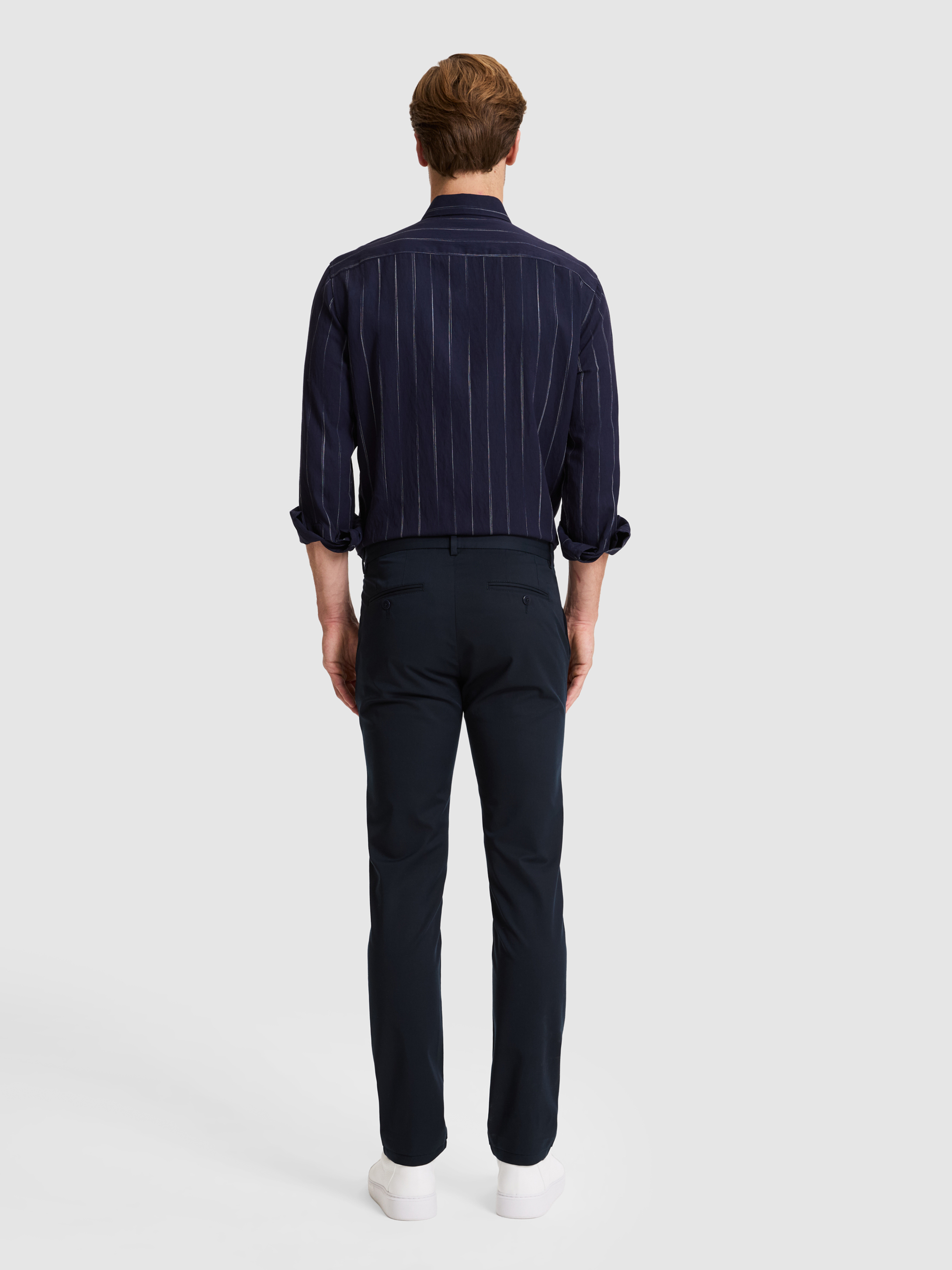 Lacivert Slim Fit Kanvas Pantolon - 50324260098