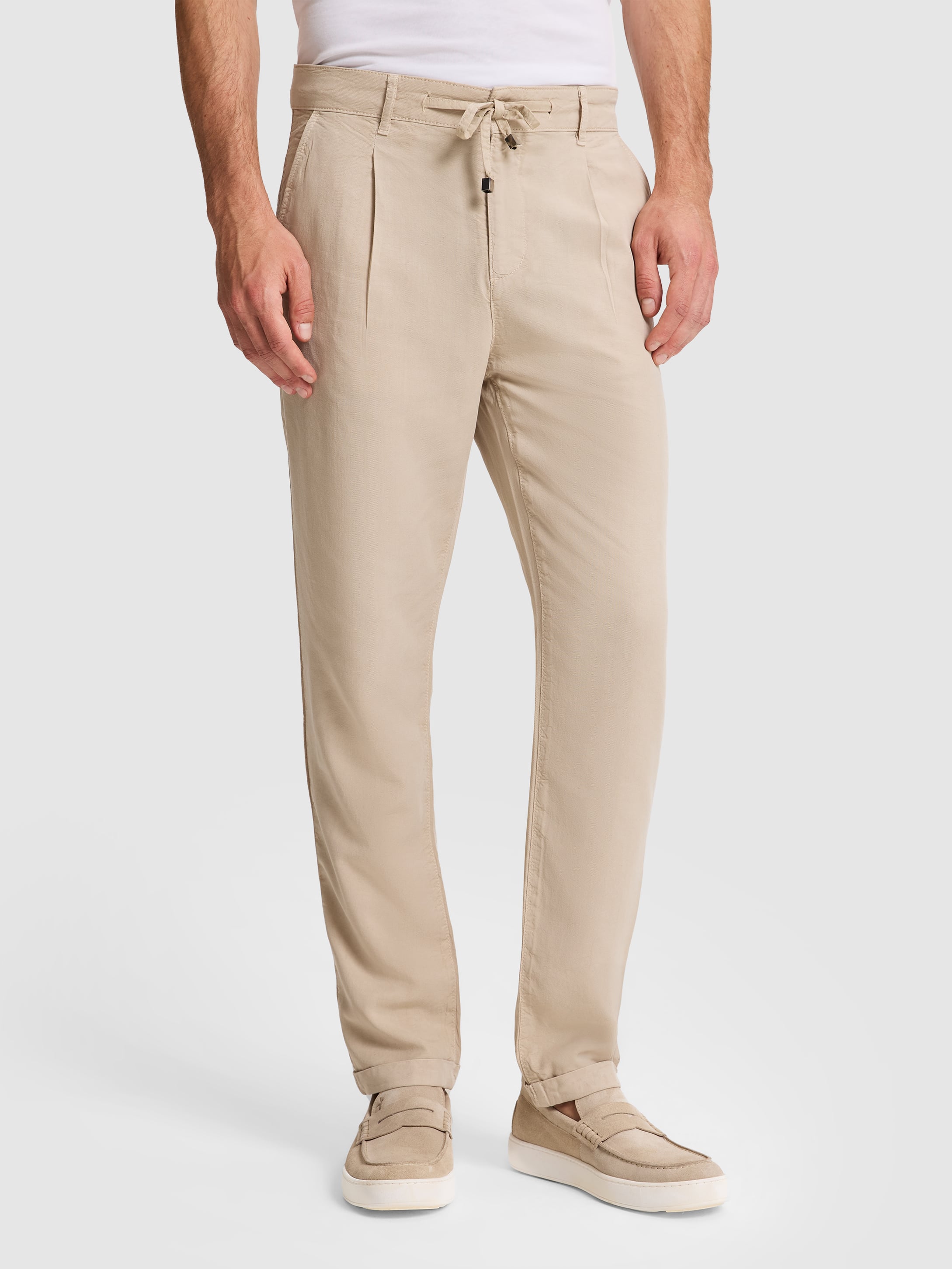 Bej Carrot Fit Kanvas Pantolon - 50321101112