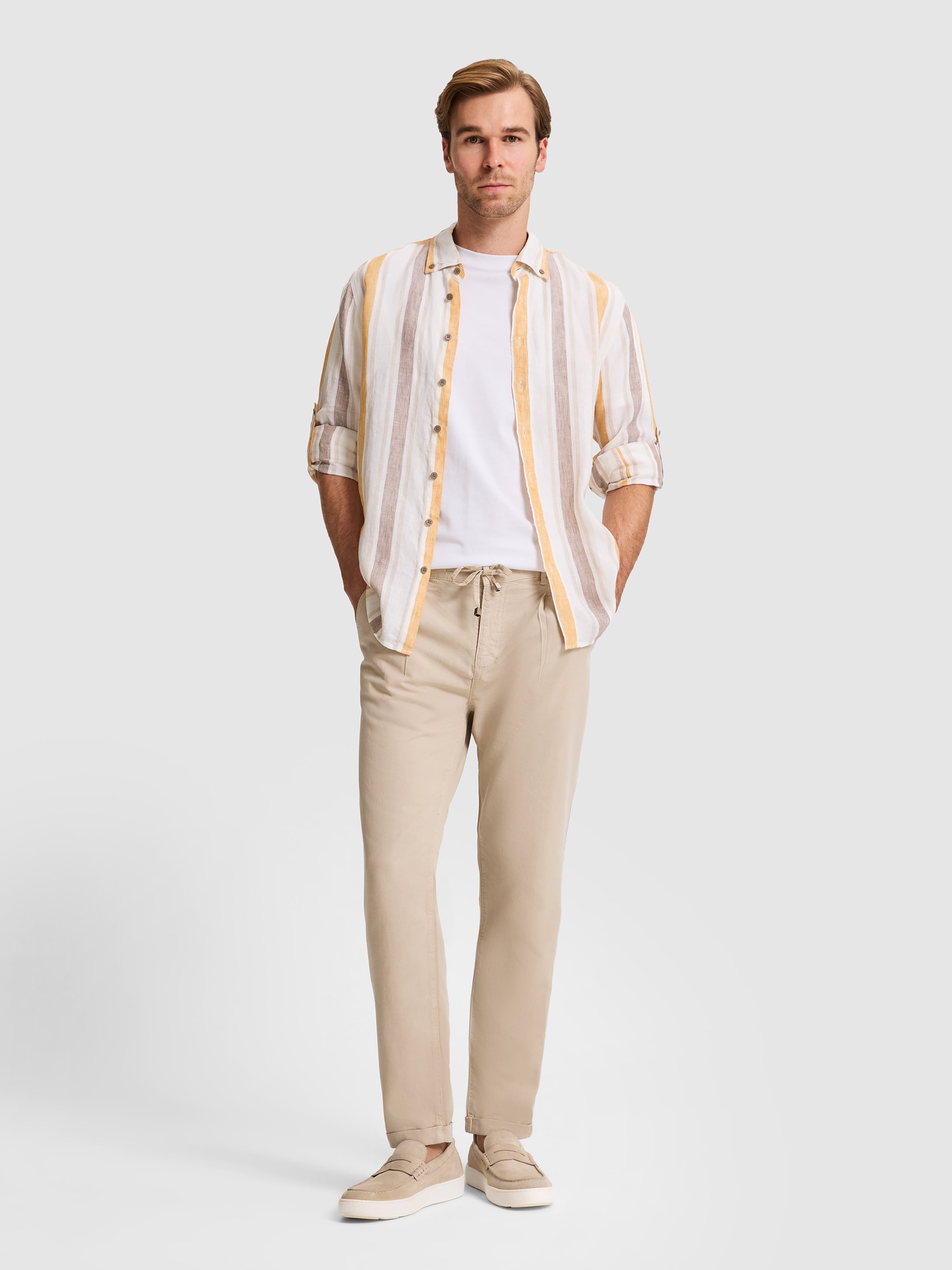 Bej Carrot Fit Kanvas Pantolon - 50321101112