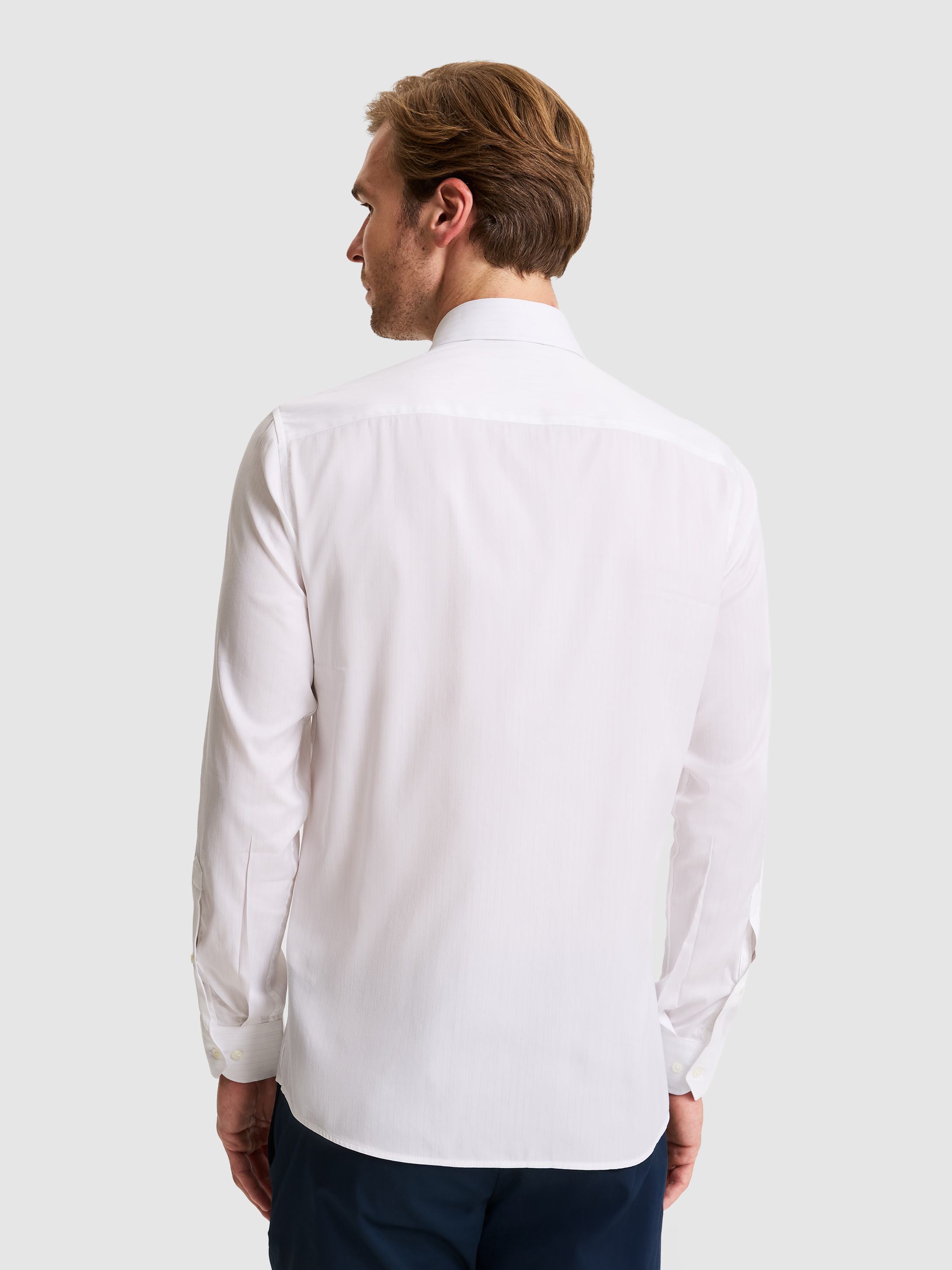 Beyaz Slim Fit Uzun Kollu Gömlek - 50319157018