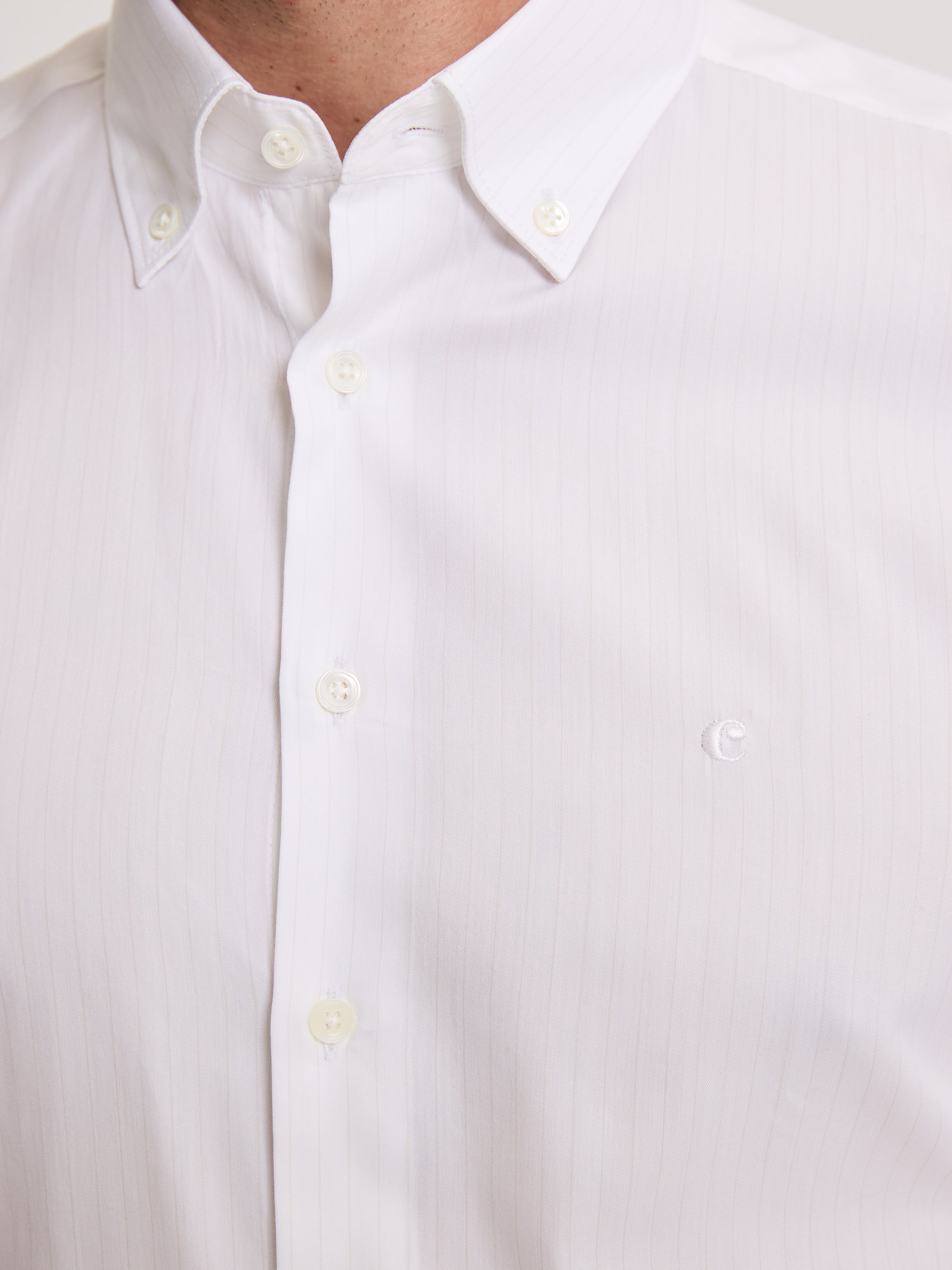 Beyaz Slim Fit Uzun Kollu Gömlek - 50319157018