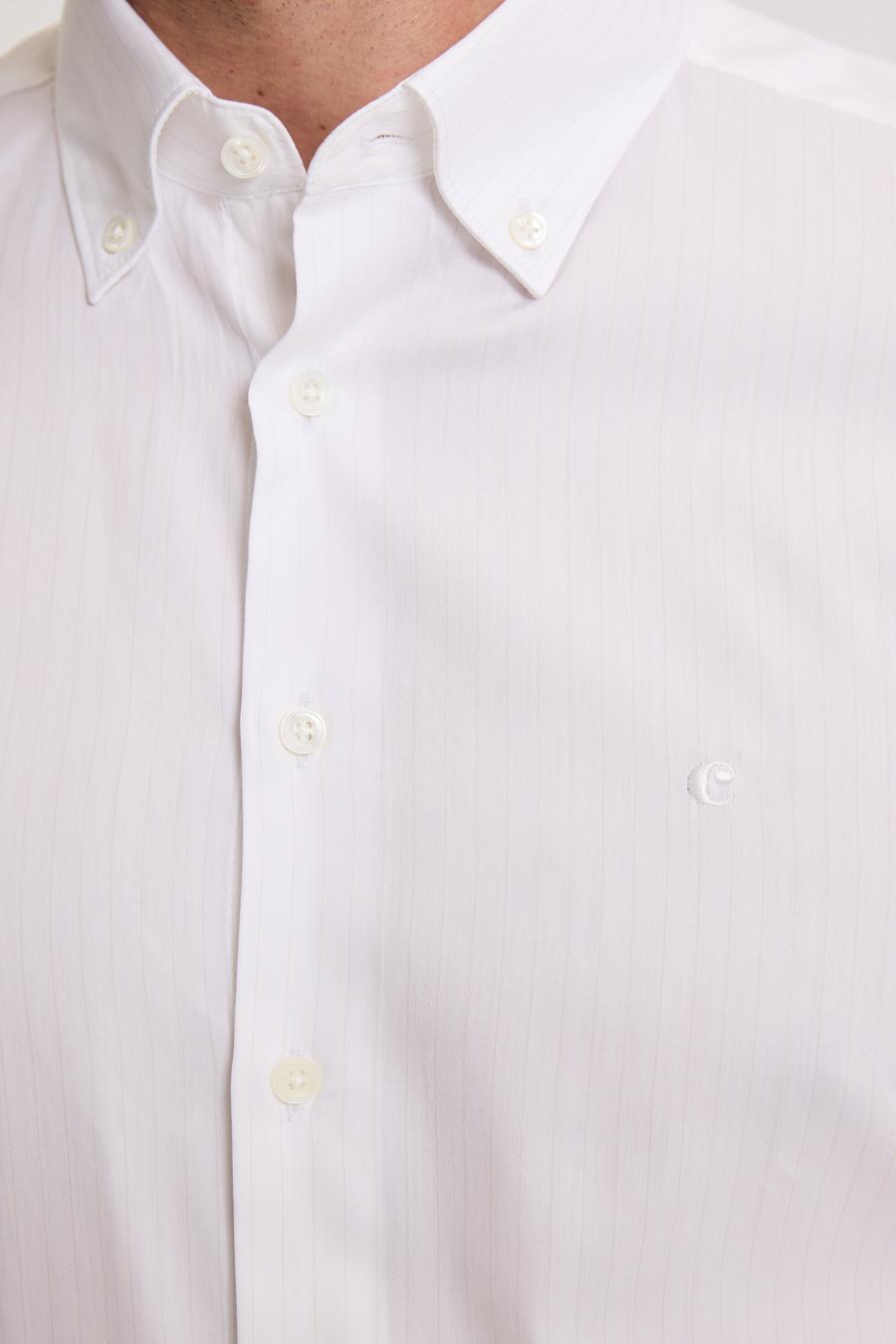Beyaz Slim Fit Uzun Kollu Gömlek - 50319157018
