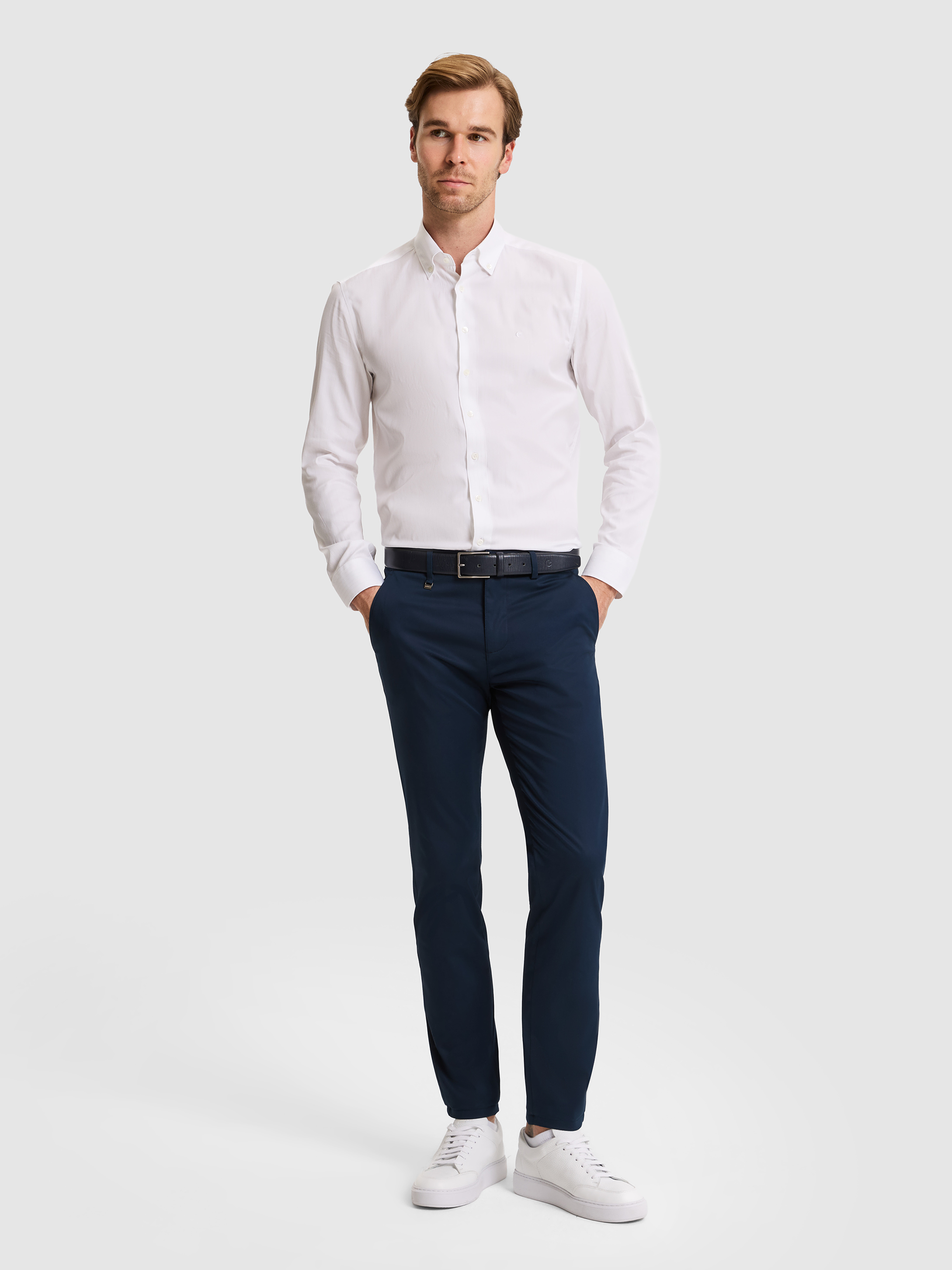 Beyaz Slim Fit Uzun Kollu Gömlek - 50319157018
