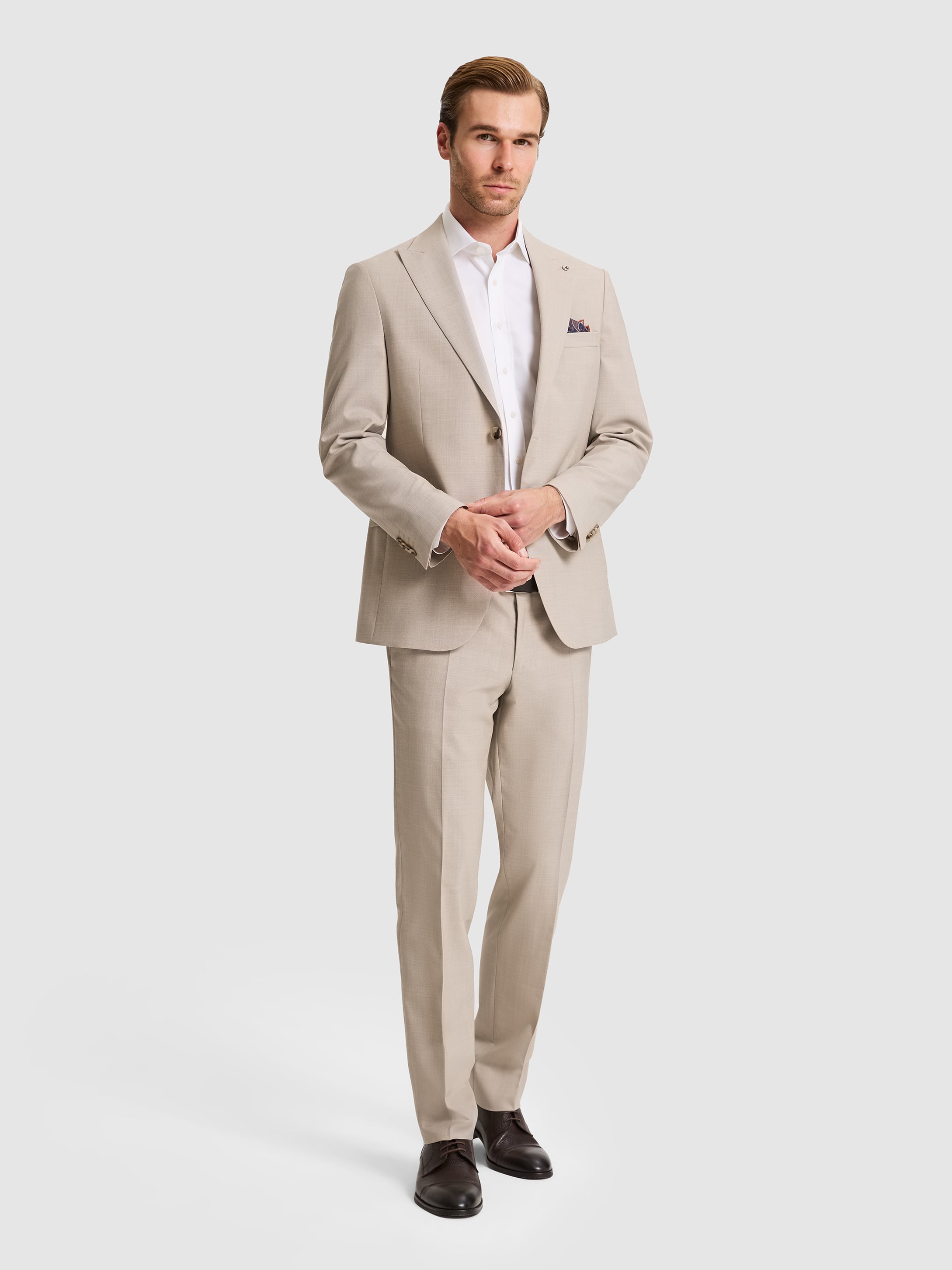 Bej Slim Fit Takım Elbise - 50319153008