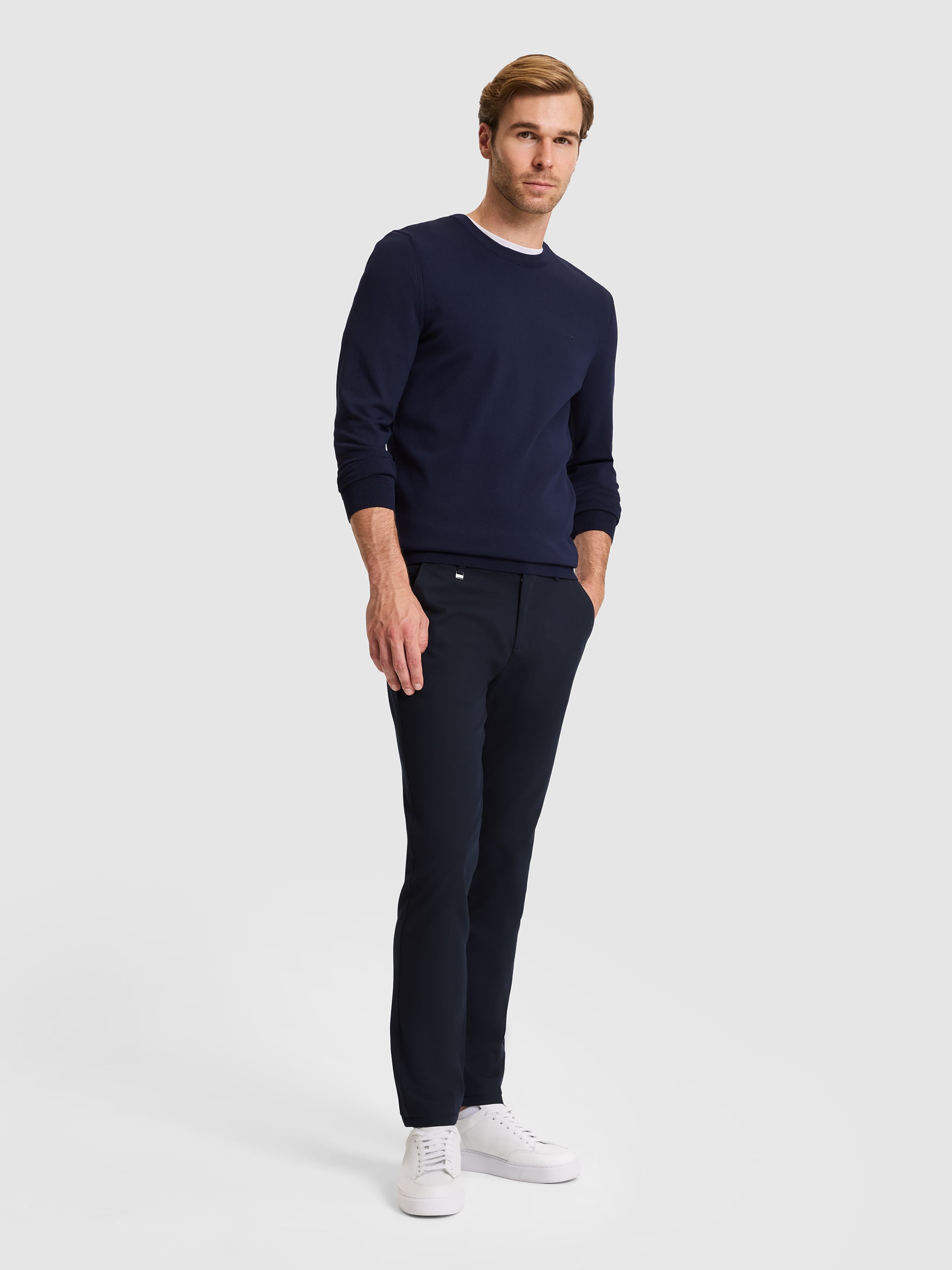 Lacivert Slim Fit Kanvas Pantolon - 50321057213