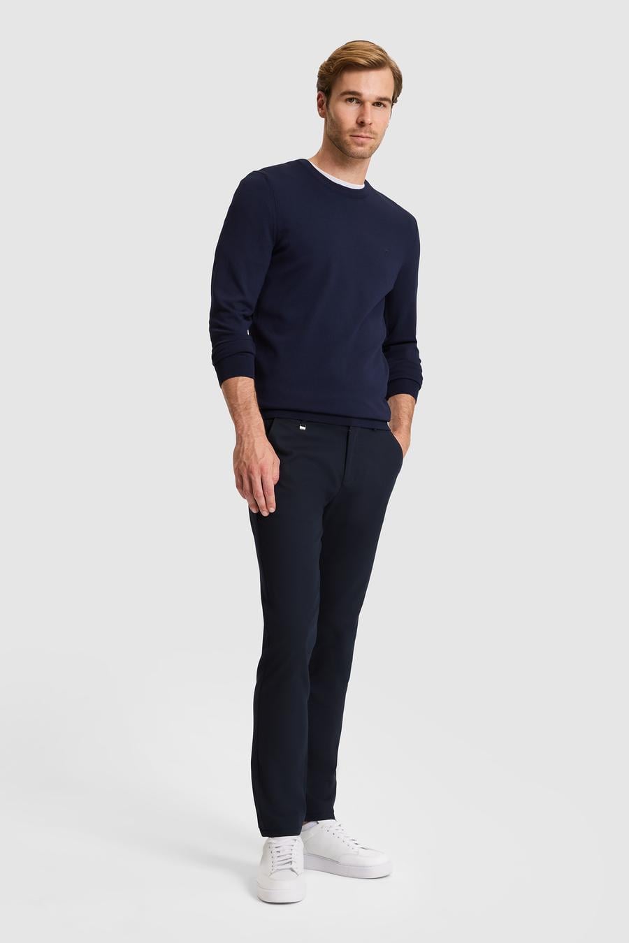 Lacivert Slim Fit Kanvas Pantolon - 50321057213