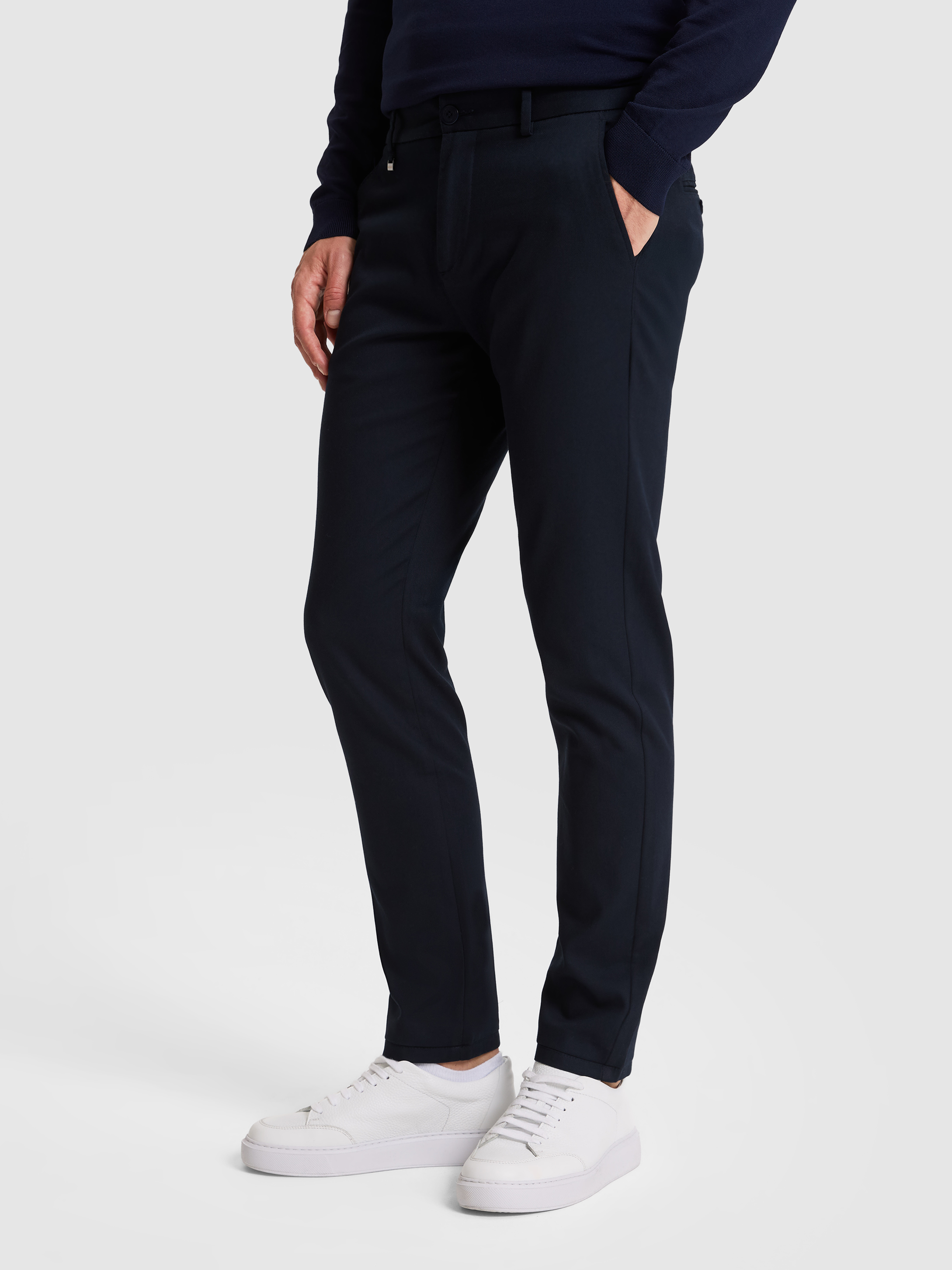 Lacivert Slim Fit Kanvas Pantolon - 50321057213