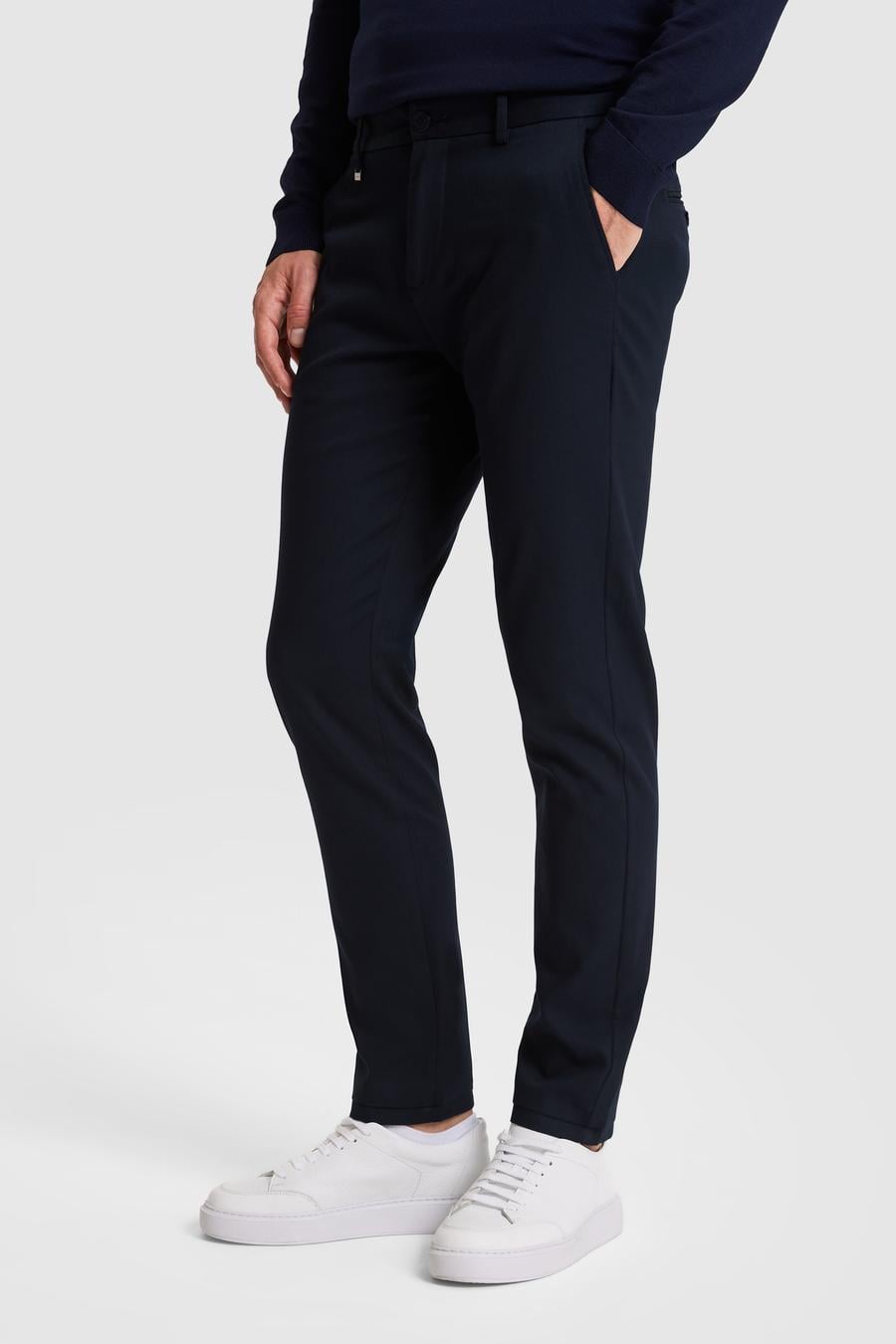 Lacivert Slim Fit Kanvas Pantolon - 50321057213