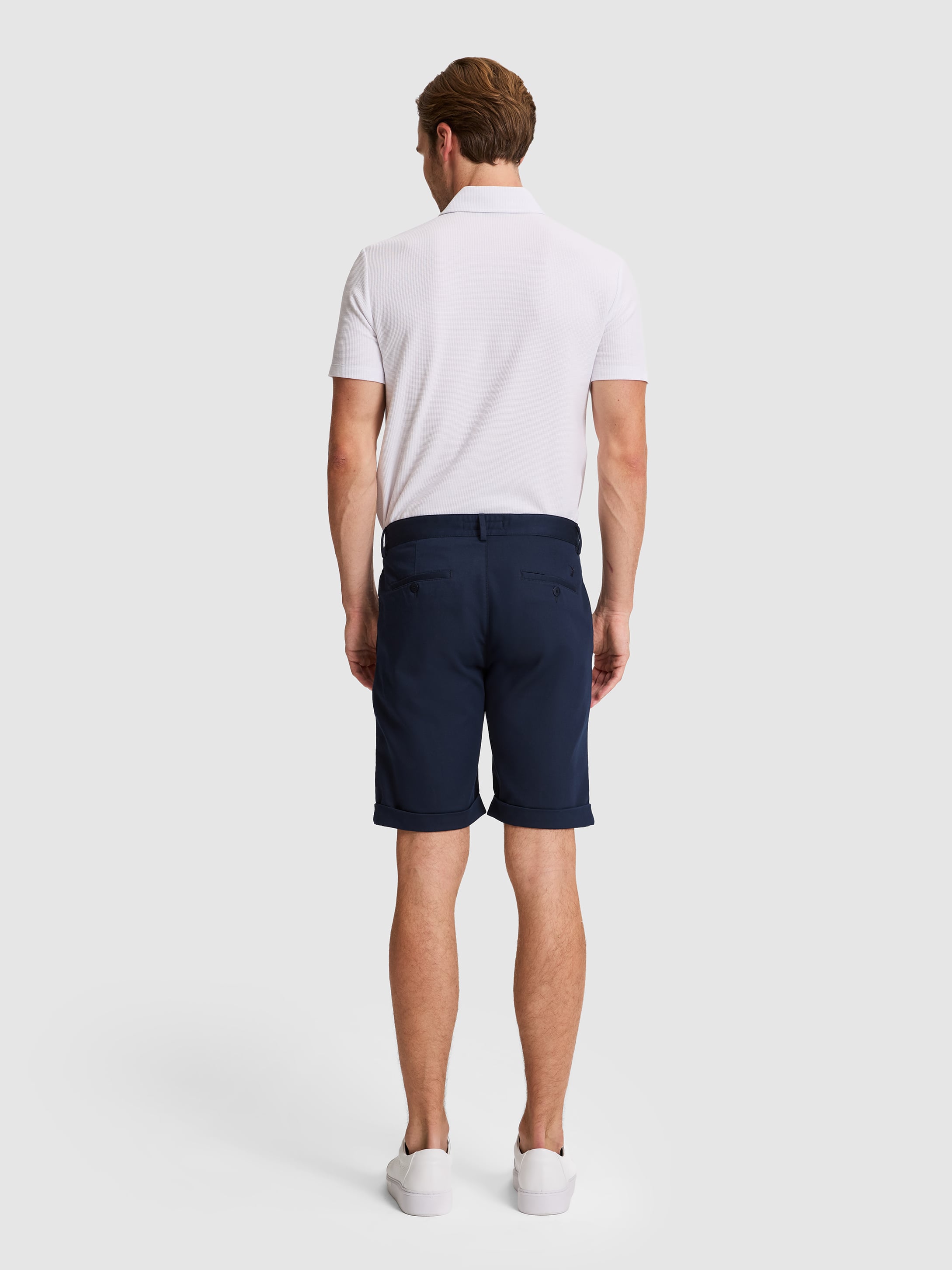 Lacivert Regular Fit Dokuma Şort - 50321075045