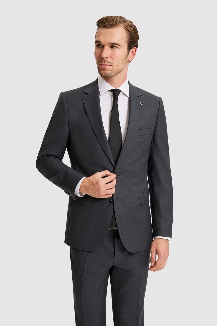 Füme Slim Fit Takım Elbise - 50324487080