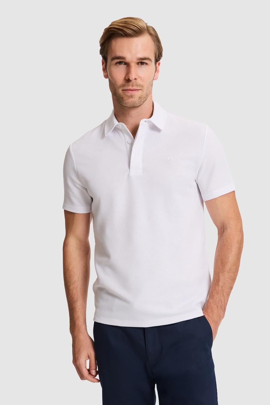 Beyaz Slim Fit Tişört - 50328358021