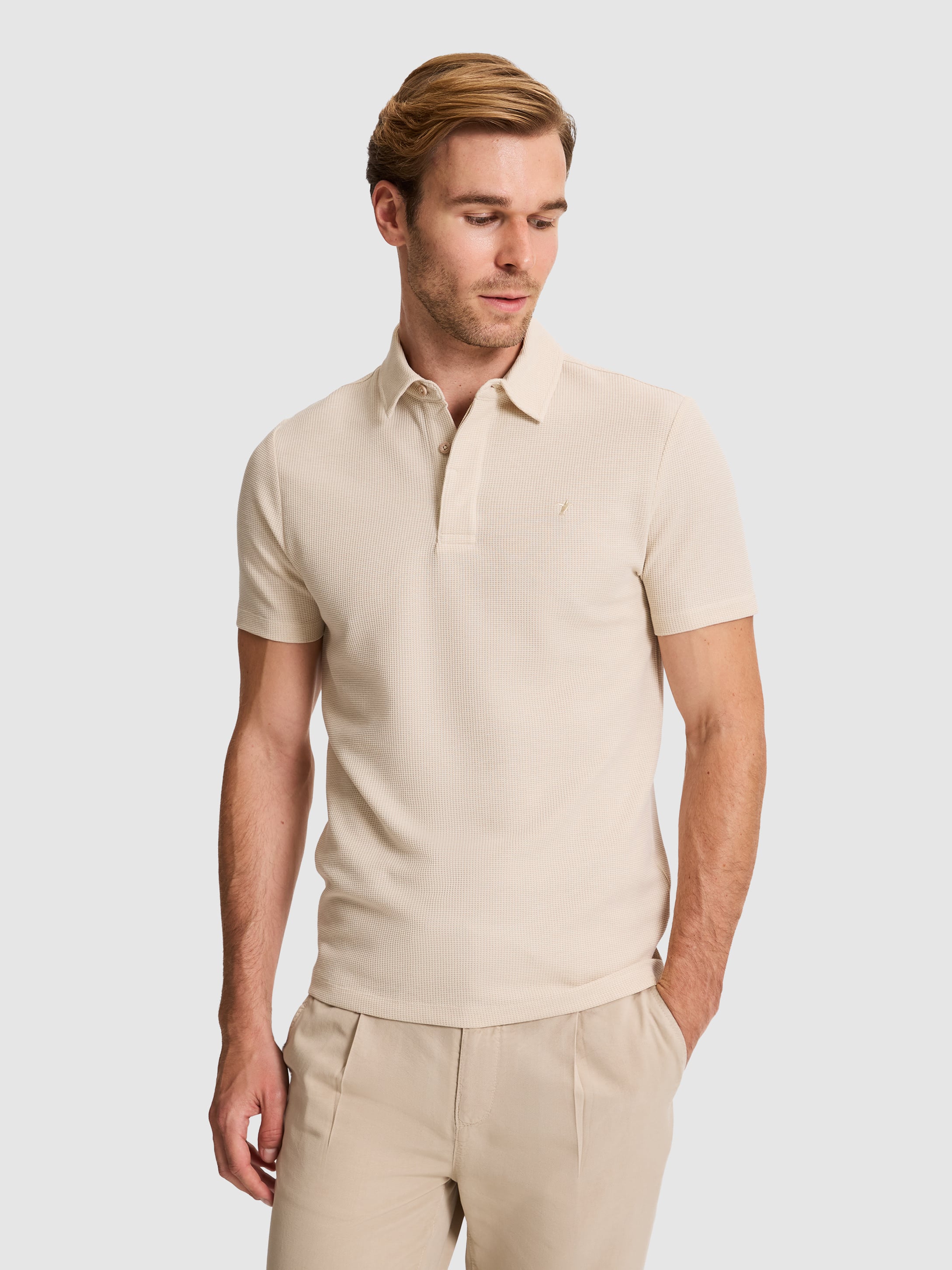 Bej Slim Fit Tişört - 50328358007