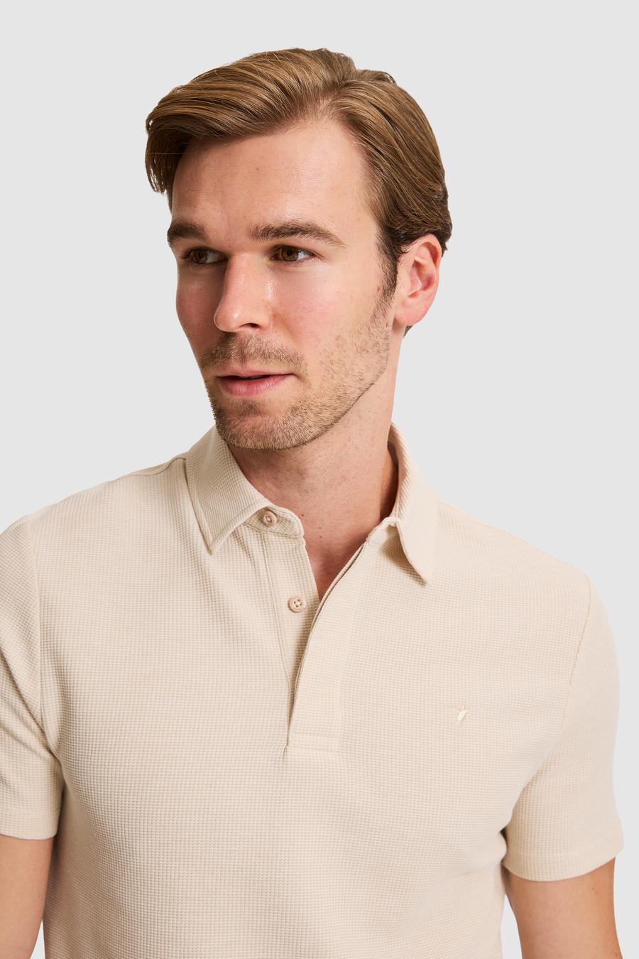 Bej Slim Fit Tişört - 50328358007