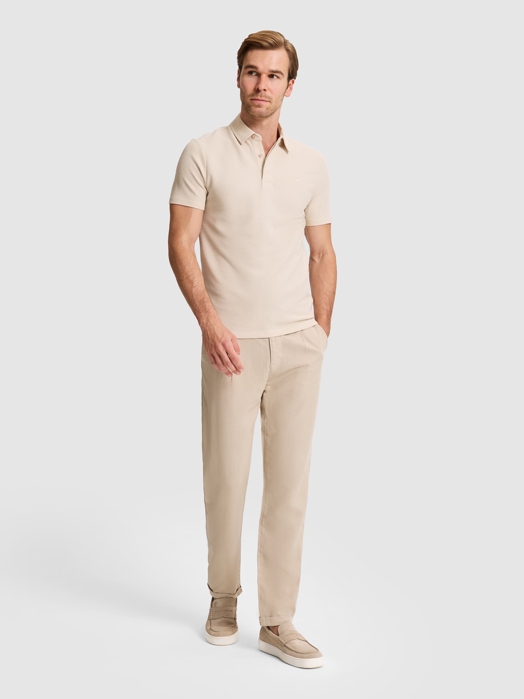 Bej Slim Fit Tişört - 50328358007