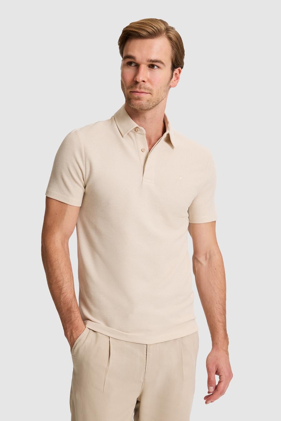 Bej Slim Fit Tişört - 50328358007