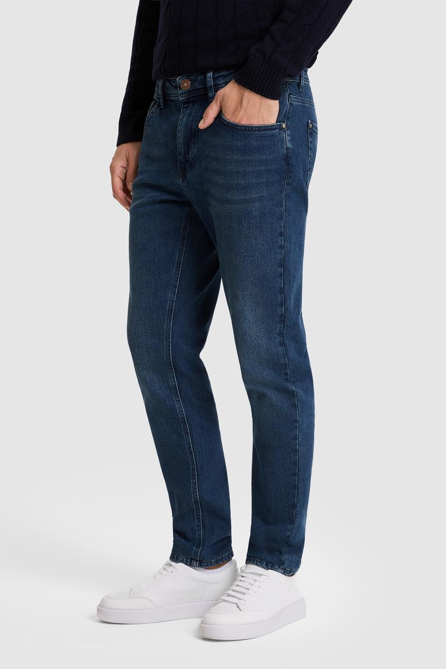 Lacivert Slim Fit Jean Pantolon - 50328280027