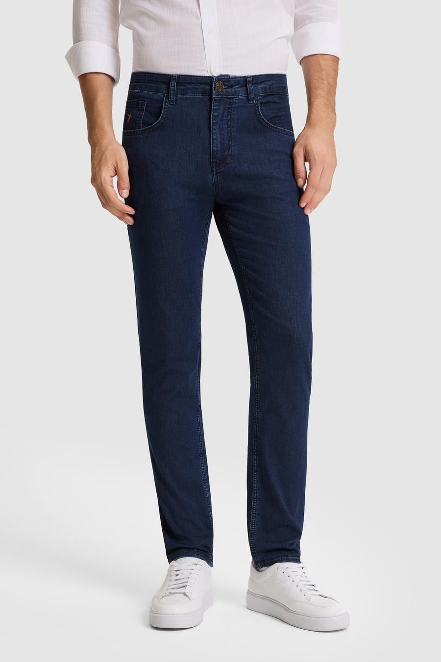 Lacivert Slim Fit Jean Pantolon - 50324279002