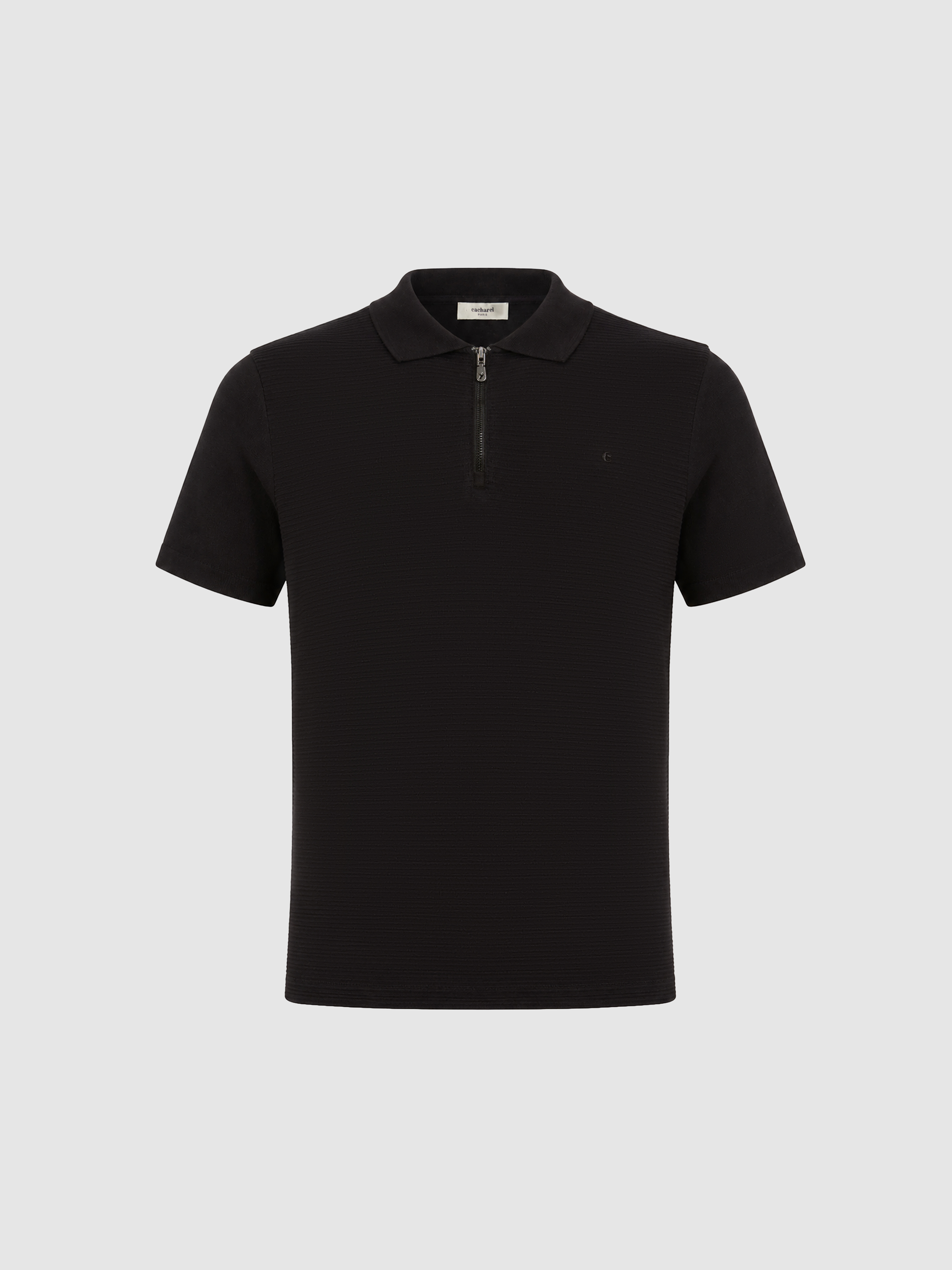 Siyah Regular Fit Pamuk Karışımlı Bisiklet Yaka T-shirt