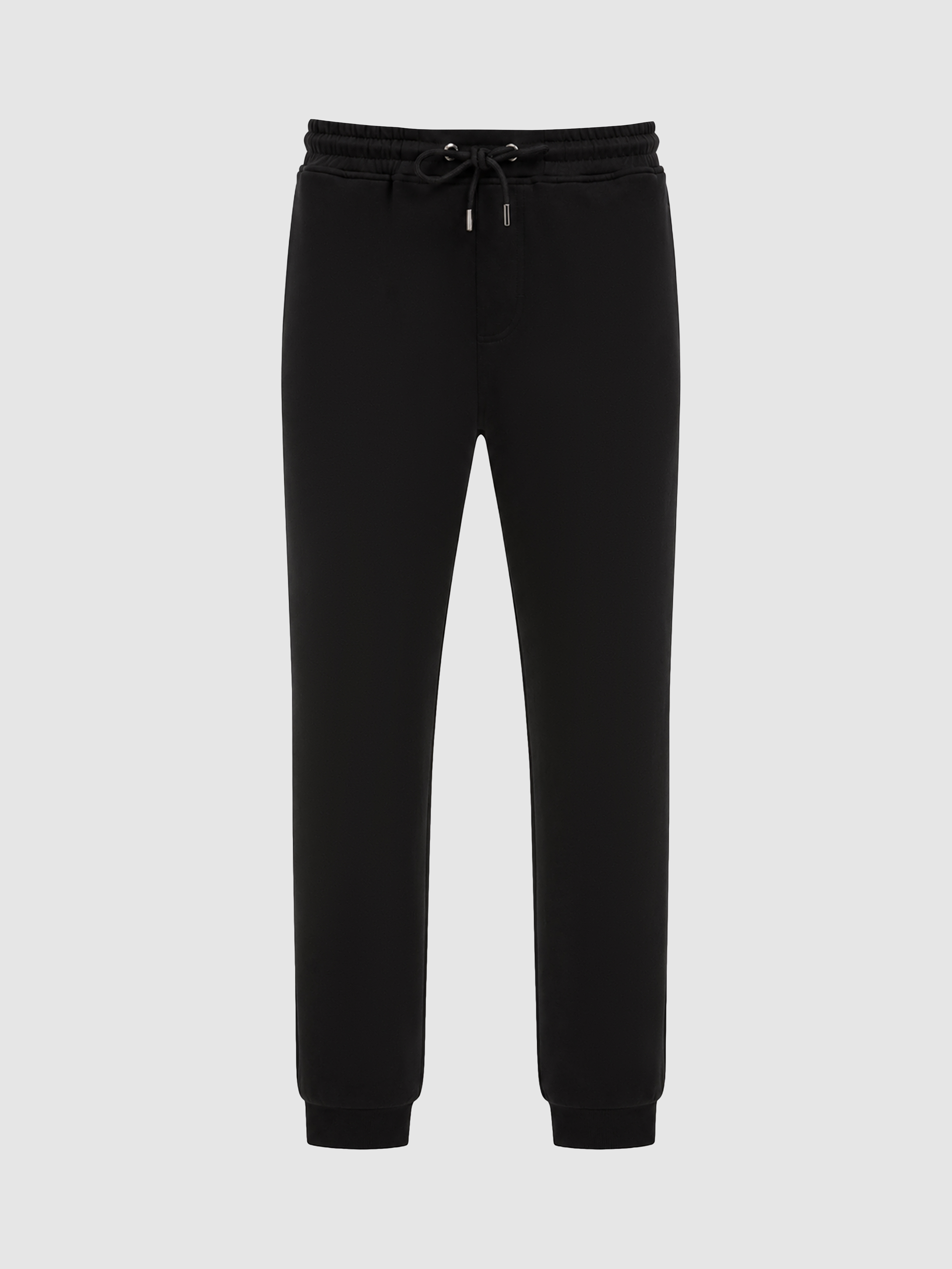 Siyah Slim Fit Paçası Lastikli Eşofman Altı